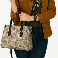 Beige Hawaii Palaka Cowboy Leather Bag Hawaiian Paniolo Festival Spirit LT19 - Polynesian Pride