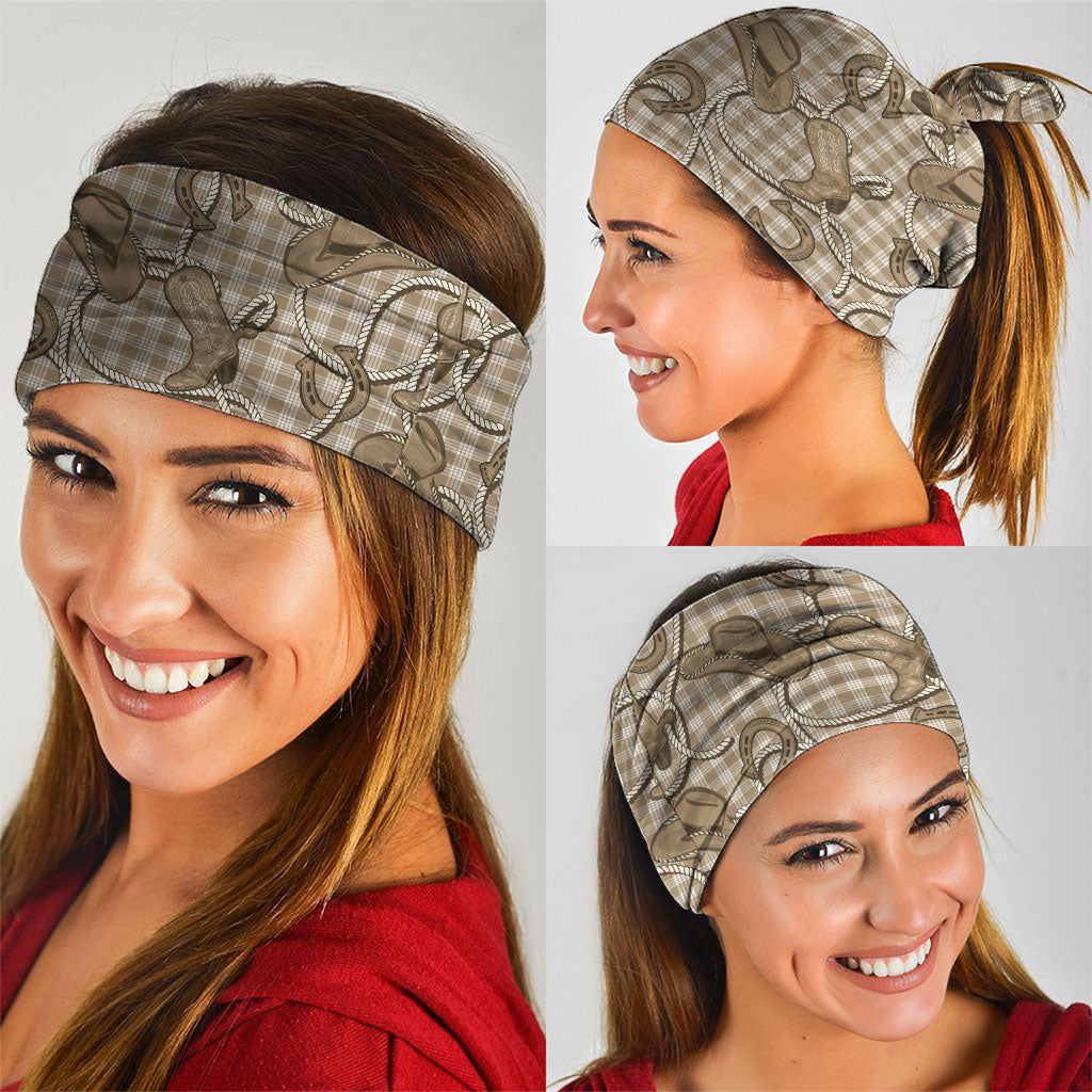Beige Hawaii Palaka Cowboy Neck Gaiter Hawaiian Paniolo Festival Spirit LT19 - Polynesian Pride