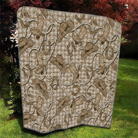 Beige Hawaii Palaka Cowboy Quilt Hawaiian Paniolo Festival Spirit LT19 - Polynesian Pride