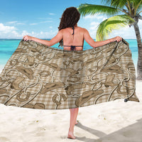 Beige Hawaii Palaka Cowboy Sarong Hawaiian Paniolo Festival Spirit LT19 - Polynesian Pride