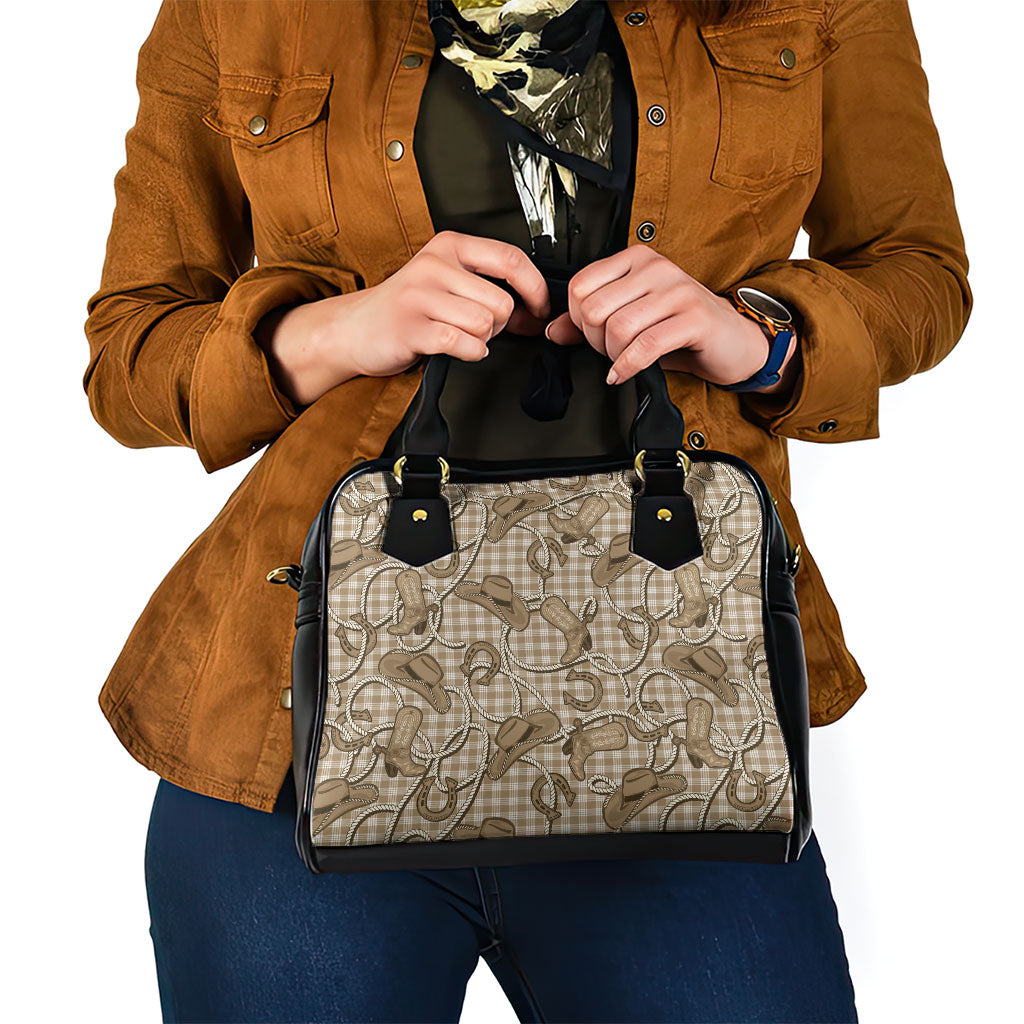 Beige Hawaii Palaka Cowboy Shoulder Handbag Hawaiian Paniolo Festival Spirit LT19 - Polynesian Pride