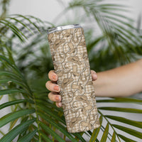 Beige Hawaii Palaka Cowboy Skinny Tumbler Hawaiian Paniolo Festival Spirit LT19 - Polynesian Pride