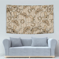 Beige Hawaii Palaka Cowboy Tapestry Hawaiian Paniolo Festival Spirit LT19 - Polynesian Pride