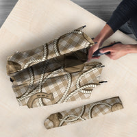 Beige Hawaii Palaka Cowboy Umbrella Hawaiian Paniolo Festival Spirit LT19 - Polynesian Pride