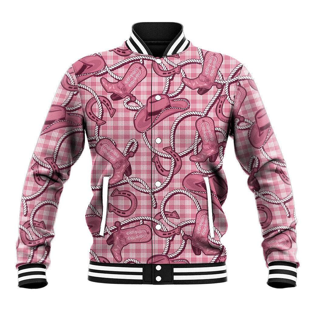 Pink Hawaii Palaka Cowboy Baseball Jacket Hawaiian Paniolo Festival Spirit