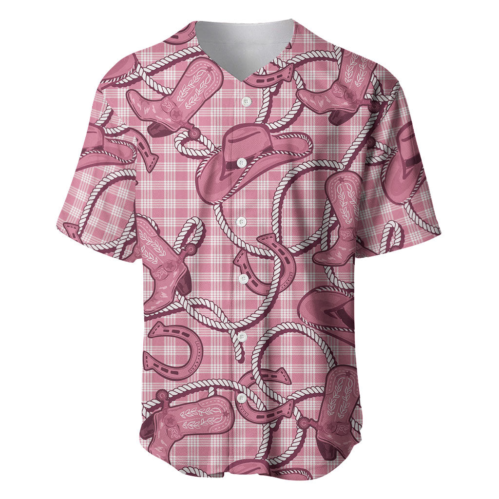 Pink Hawaii Palaka Cowboy Baseball Jersey Hawaiian Paniolo Festival Spirit