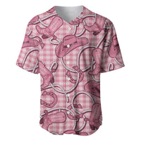 Pink Hawaii Palaka Cowboy Baseball Jersey Hawaiian Paniolo Festival Spirit LT19 Pink - Polynesian Pride