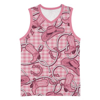 Pink Hawaii Palaka Cowboy Basketball Jersey Hawaiian Paniolo Festival Spirit LT19 Unisex Pink - Polynesian Pride