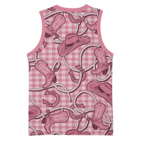 Pink Hawaii Palaka Cowboy Basketball Jersey Hawaiian Paniolo Festival Spirit LT19 - Polynesian Pride