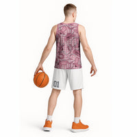 Pink Hawaii Palaka Cowboy Basketball Jersey Hawaiian Paniolo Festival Spirit LT19 - Polynesian Pride