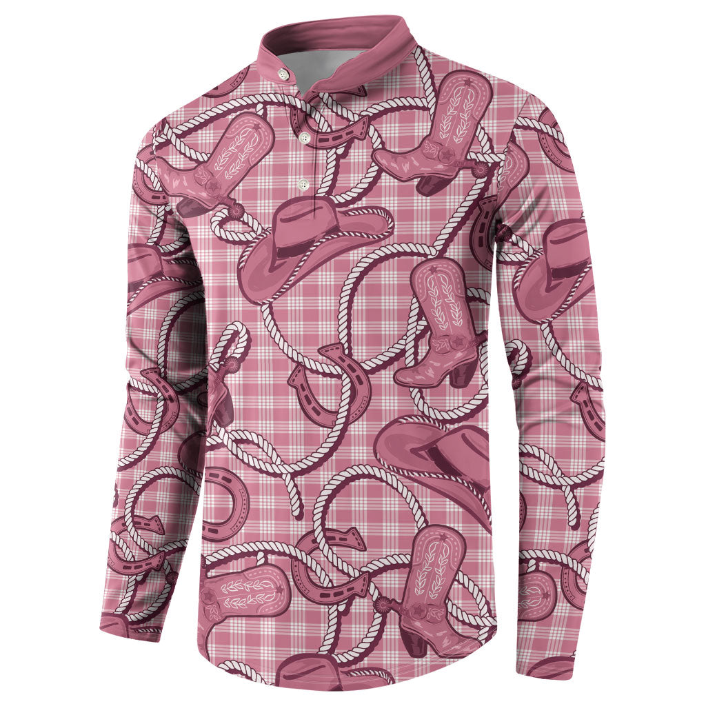 Pink Hawaii Palaka Cowboy Button Sweatshirt Hawaiian Paniolo Festival Spirit LT19 - Polynesian Pride