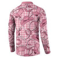 Pink Hawaii Palaka Cowboy Button Sweatshirt Hawaiian Paniolo Festival Spirit LT19 - Polynesian Pride