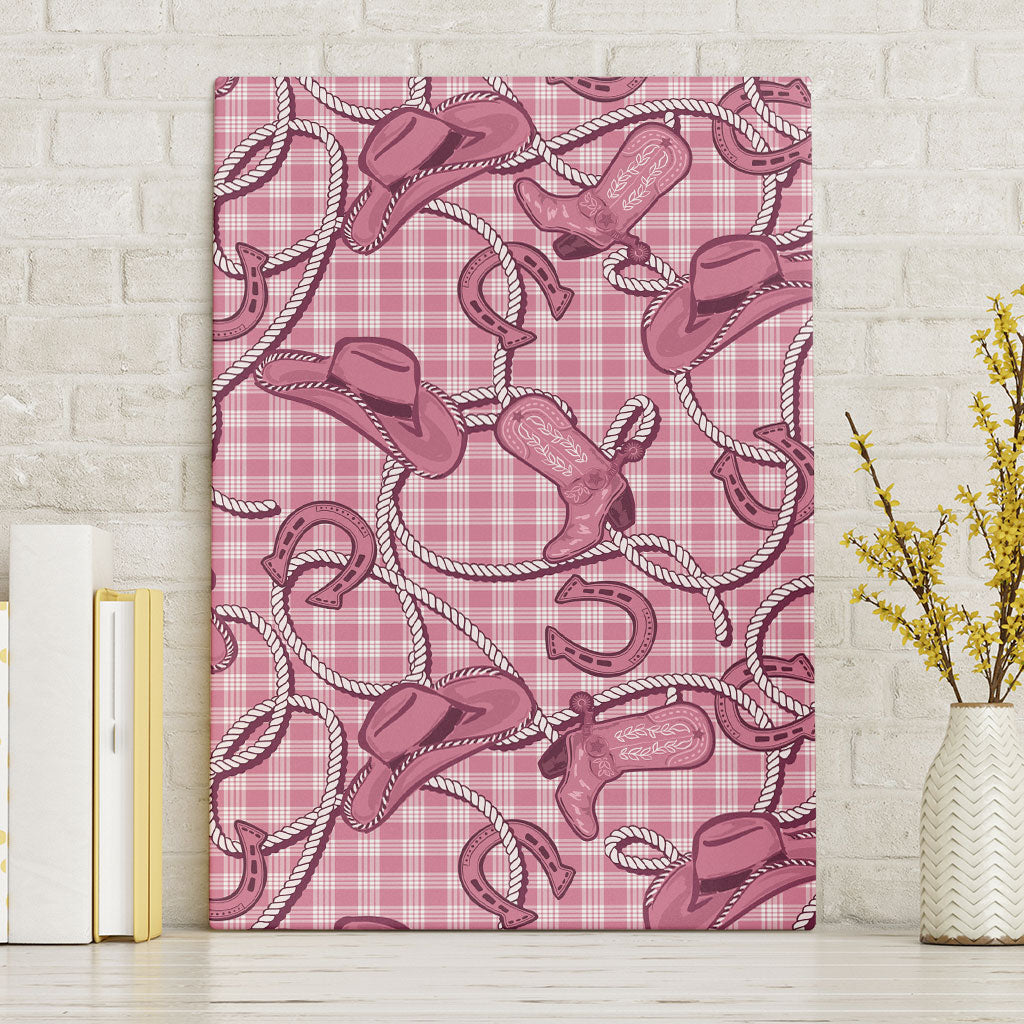 Pink Hawaii Palaka Cowboy Canvas Wall Art Hawaiian Paniolo Festival Spirit