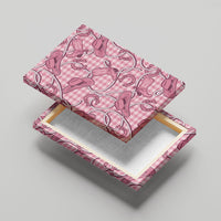 Pink Hawaii Palaka Cowboy Canvas Wall Art Hawaiian Paniolo Festival Spirit LT19 - Polynesian Pride