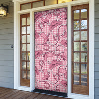 Pink Hawaii Palaka Cowboy Door Cover Hawaiian Paniolo Festival Spirit LT19 - Polynesian Pride