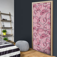 Pink Hawaii Palaka Cowboy Door Cover Hawaiian Paniolo Festival Spirit LT19 - Polynesian Pride