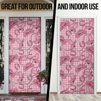 Pink Hawaii Palaka Cowboy Door Cover Hawaiian Paniolo Festival Spirit LT19 - Polynesian Pride