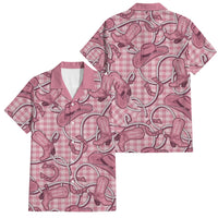Pink Hawaii Palaka Cowboy Family Matching Summer Maxi Dress and Hawaiian Shirt Hawaiian Paniolo Festival Spirit LT19 Dad's Shirt - Short Sleeve Pink - Polynesian Pride