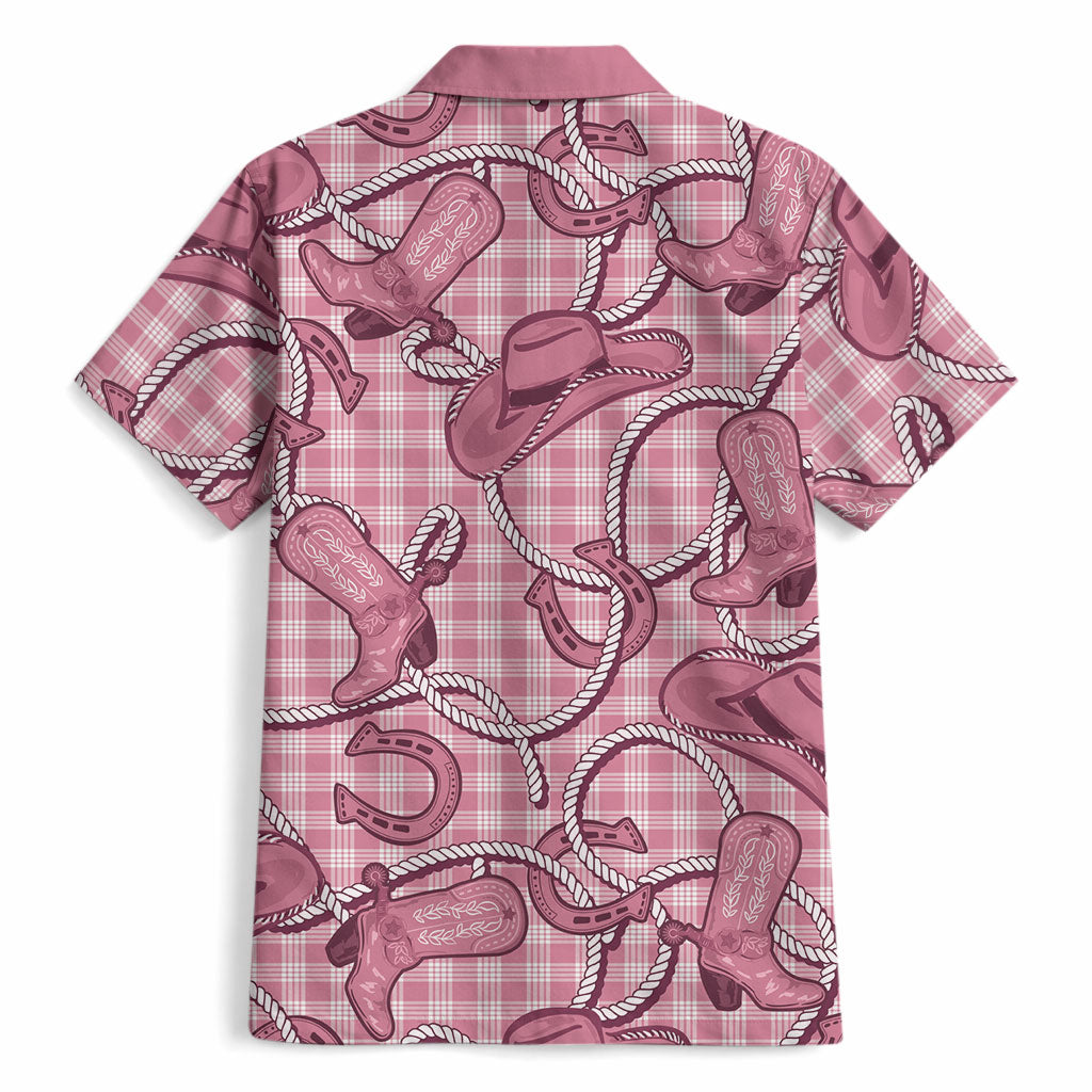 Pink Hawaii Palaka Cowboy Hawaiian Shirt Hawaiian Paniolo Festival Spirit LT19 - Polynesian Pride