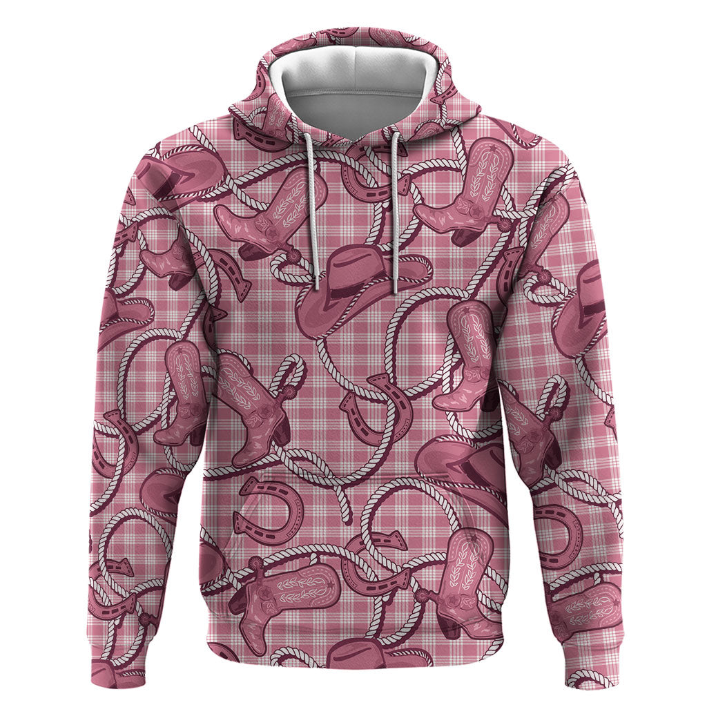 Pink Hawaii Palaka Cowboy Hoodie Hawaiian Paniolo Festival Spirit