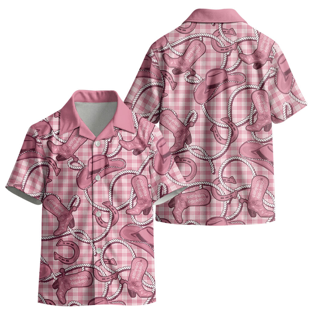 Pink Hawaii Palaka Cowboy Kid Hawaiian Shirt Hawaiian Paniolo Festival Spirit LT19 - Polynesian Pride