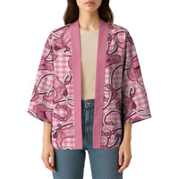 Pink Hawaii Palaka Cowboy Kimono Hawaiian Paniolo Festival Spirit LT19 - Polynesian Pride