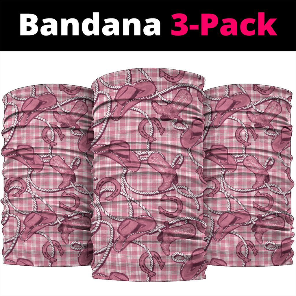 Pink Hawaii Palaka Cowboy Neck Gaiter Hawaiian Paniolo Festival Spirit LT19 package One Size: 25*50cm Pink - Polynesian Pride