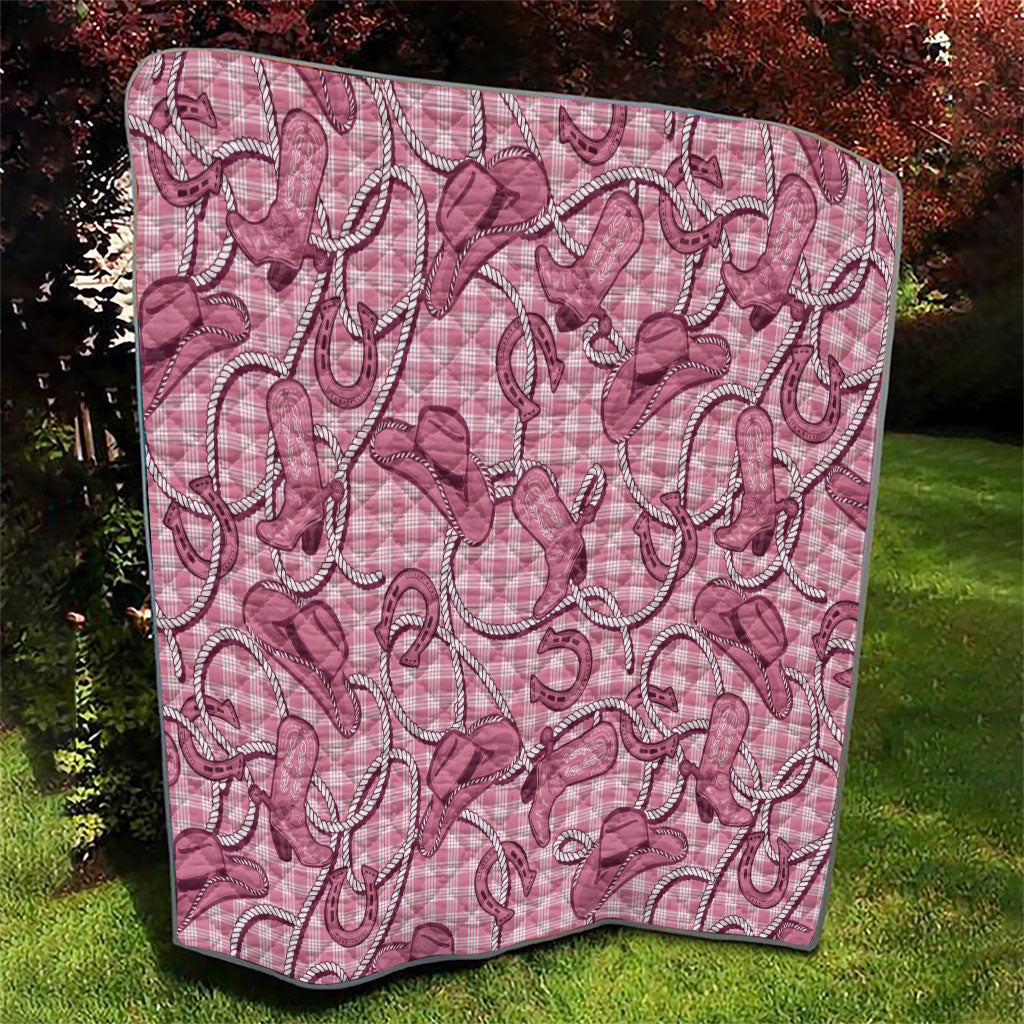 Pink Hawaii Palaka Cowboy Quilt Hawaiian Paniolo Festival Spirit LT19 - Polynesian Pride