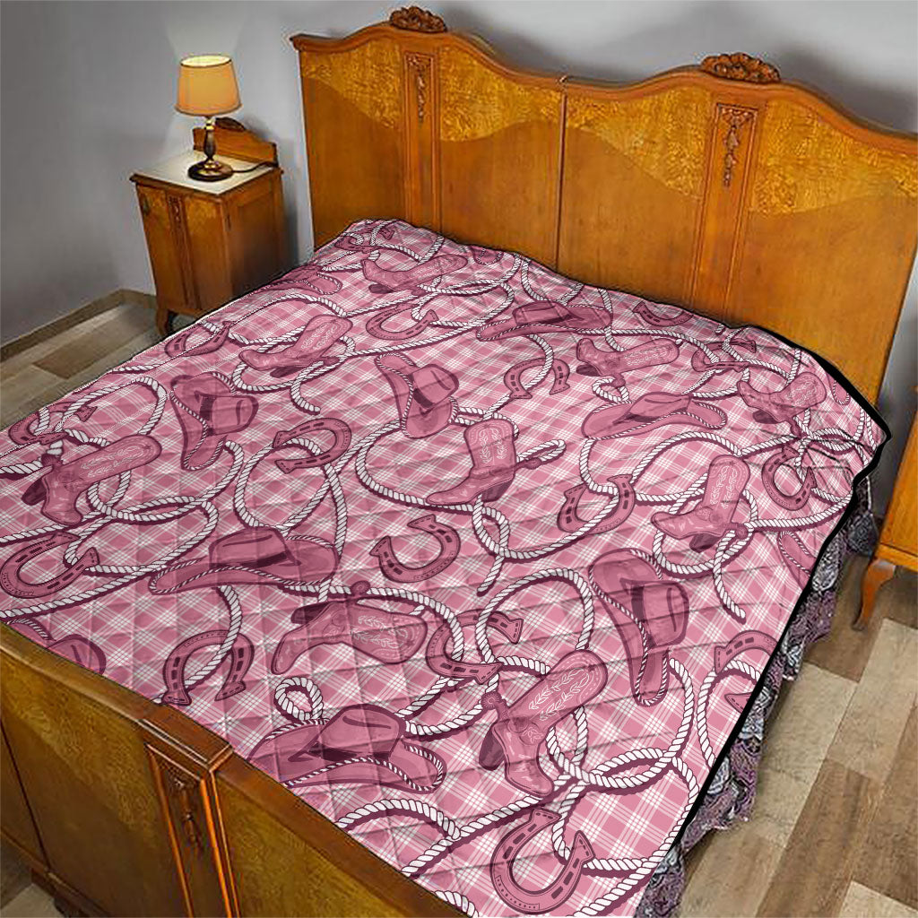 Pink Hawaii Palaka Cowboy Quilt Hawaiian Paniolo Festival Spirit LT19 - Polynesian Pride