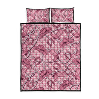 Pink Hawaii Palaka Cowboy Quilt Bed Set Hawaiian Paniolo Festival Spirit LT19 - Polynesian Pride
