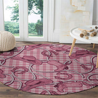Pink Hawaii Palaka Cowboy Round Carpet Hawaiian Paniolo Festival Spirit LT19 - Polynesian Pride