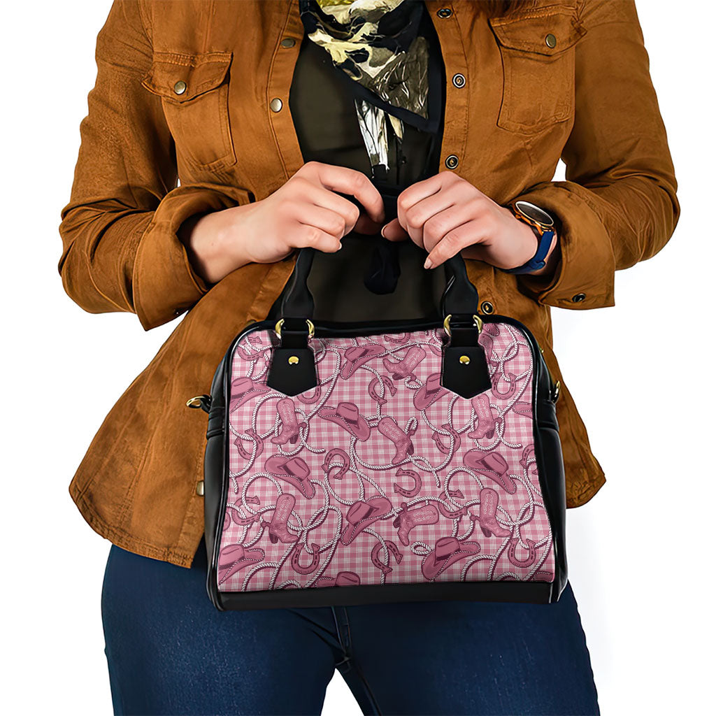 Pink Hawaii Palaka Cowboy Shoulder Handbag Hawaiian Paniolo Festival Spirit LT19 - Polynesian Pride