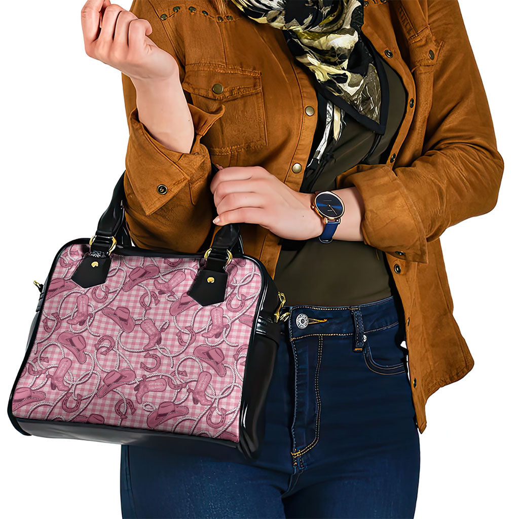Pink Hawaii Palaka Cowboy Shoulder Handbag Hawaiian Paniolo Festival Spirit LT19 - Polynesian Pride