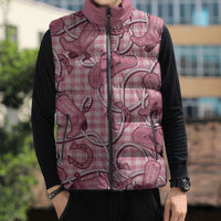 Pink Hawaii Palaka Cowboy Sleeveless Puffer Jacket Hawaiian Paniolo Festival Spirit LT19 - Polynesian Pride
