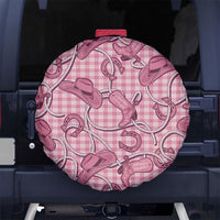 Pink Hawaii Palaka Cowboy Spare Tire Cover Hawaiian Paniolo Festival Spirit LT19 No hole Pink - Polynesian Pride