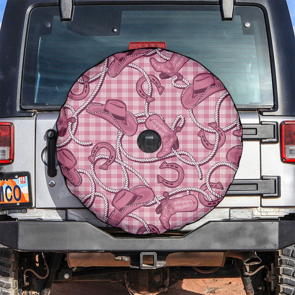 Pink Hawaii Palaka Cowboy Spare Tire Cover Hawaiian Paniolo Festival Spirit LT19 Pink - Polynesian Pride