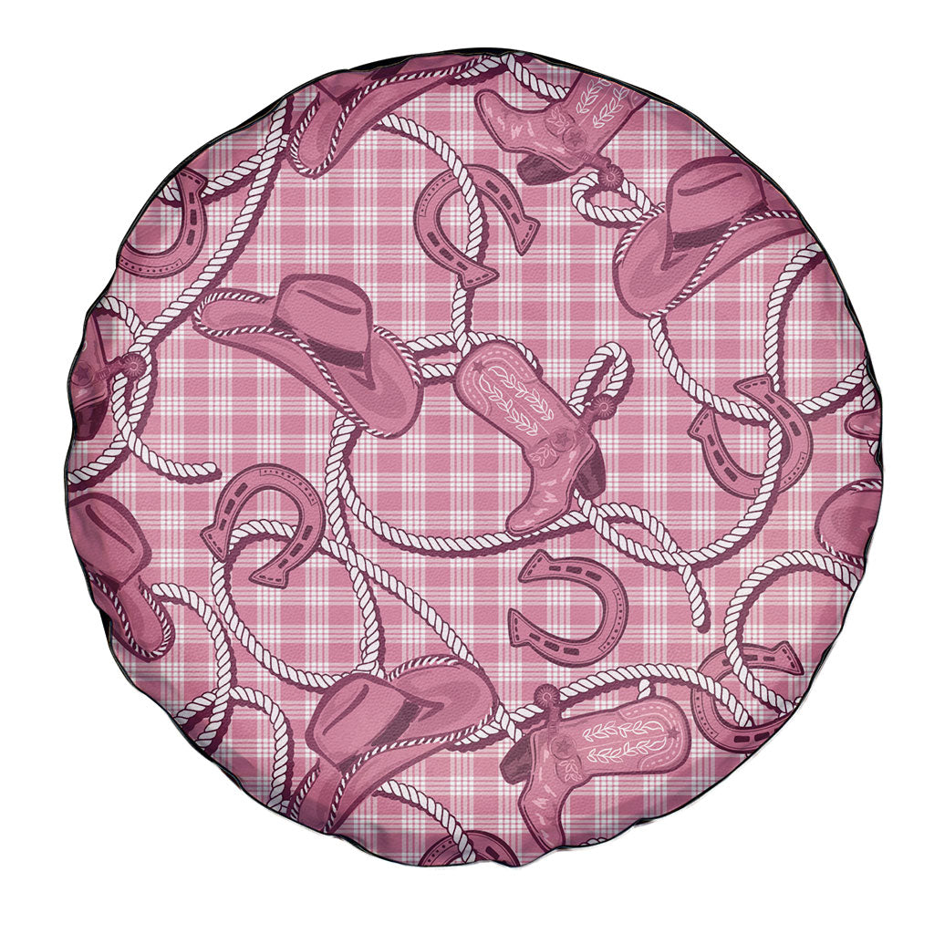 Pink Hawaii Palaka Cowboy Spare Tire Cover Hawaiian Paniolo Festival Spirit LT19 - Polynesian Pride