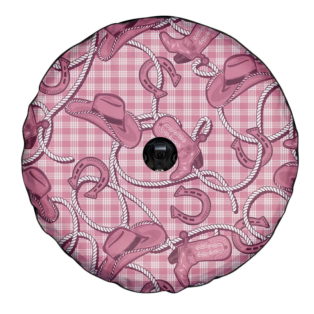 Pink Hawaii Palaka Cowboy Spare Tire Cover Hawaiian Paniolo Festival Spirit LT19 - Polynesian Pride