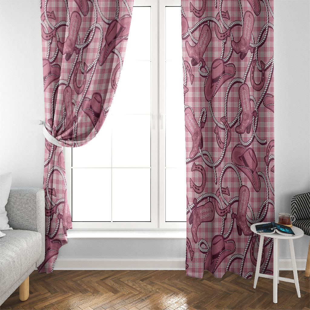 Pink Hawaii Palaka Cowboy Window Curtain Hawaiian Paniolo Festival Spirit LT19 - Polynesian Pride