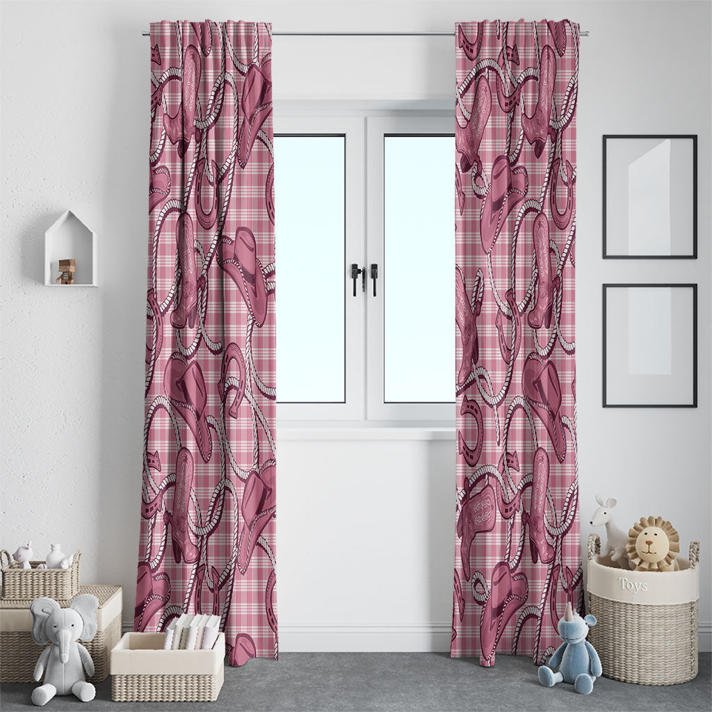 Pink Hawaii Palaka Cowboy Window Curtain Hawaiian Paniolo Festival Spirit LT19 - Polynesian Pride