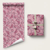 Pink Hawaii Palaka Cowboy Wrapping Paper Hawaiian Paniolo Festival Spirit LT19 58" × 23" Pink - Polynesian Pride