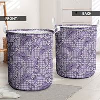 Purple Hawaii Palaka Cowboy Laundry Basket Hawaiian Paniolo Festival Spirit LT19 - Polynesian Pride