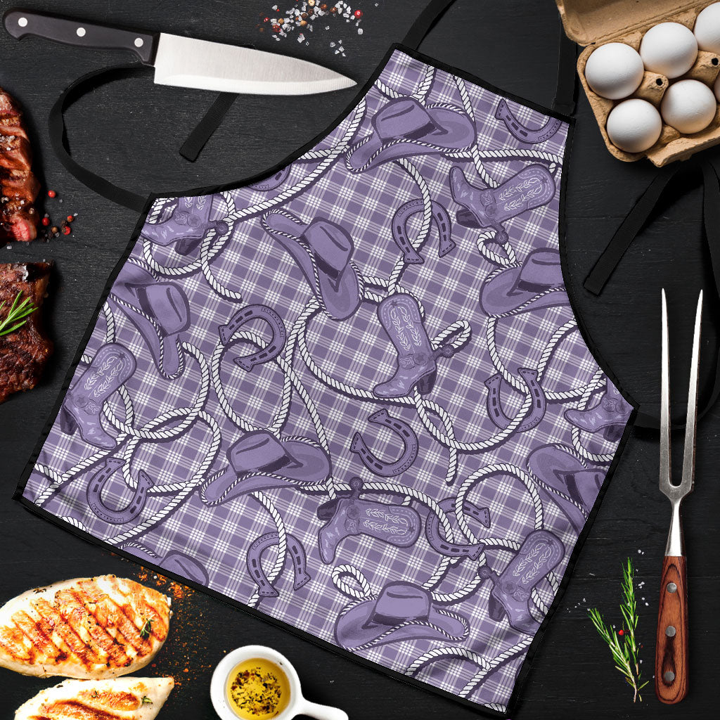Purple Hawaii Palaka Cowboy Apron Hawaiian Paniolo Festival Spirit LT19 Purple - Polynesian Pride
