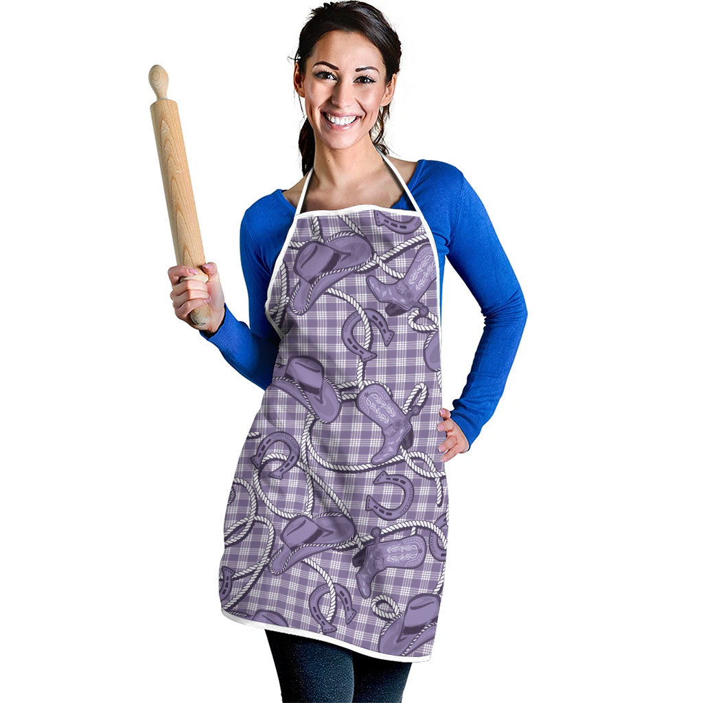 Purple Hawaii Palaka Cowboy Apron Hawaiian Paniolo Festival Spirit LT19 - Polynesian Pride