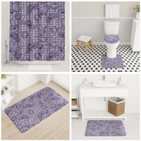 Purple Hawaii Palaka Cowboy Bathroom Set Hawaiian Paniolo Festival Spirit LT19 - Polynesian Pride