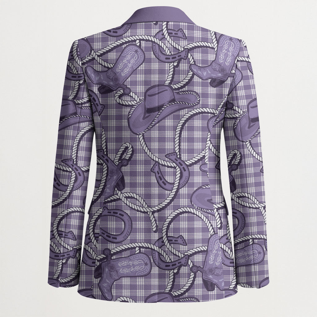 Purple Hawaii Palaka Cowboy Blazer Hawaiian Paniolo Festival Spirit LT19 - Polynesian Pride
