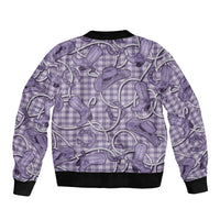 Purple Hawaii Palaka Cowboy Bomber Jacket Hawaiian Paniolo Festival Spirit LT19 - Polynesian Pride
