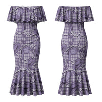 Purple Hawaii Palaka Cowboy Couples Matching Mermaid Dress and Hawaiian Shirt Hawaiian Paniolo Festival Spirit LT19 - Polynesian Pride