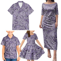 Purple Hawaii Palaka Cowboy Family Matching Puletasi and Hawaiian Shirt Hawaiian Paniolo Festival Spirit LT19 - Polynesian Pride