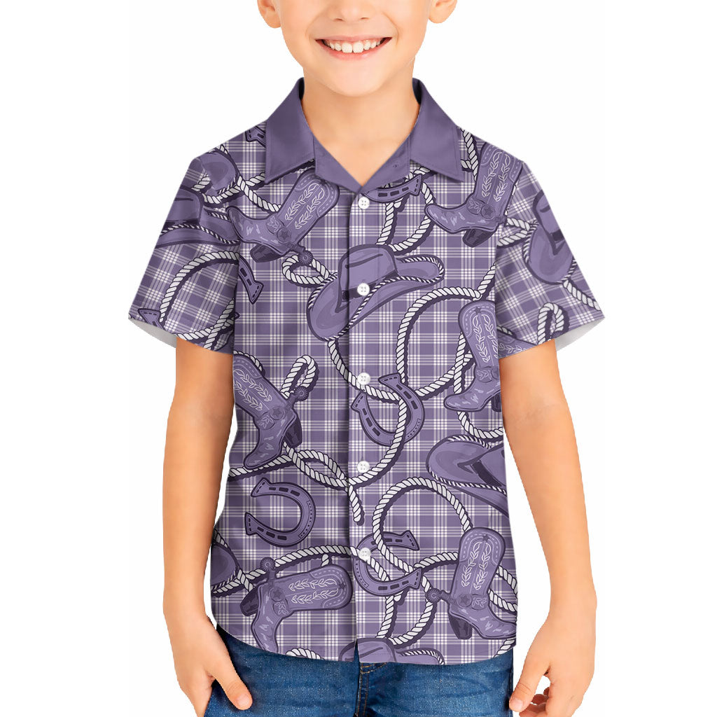 Purple Hawaii Palaka Cowboy Hawaiian Shirt Hawaiian Paniolo Festival Spirit LT19 - Polynesian Pride